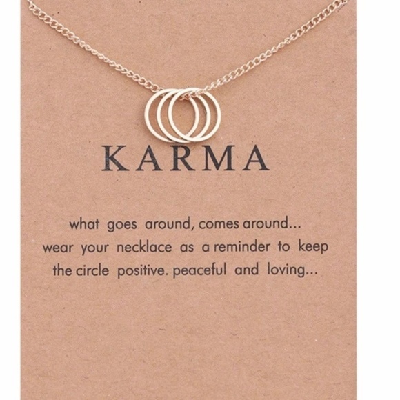 Jewelry - NWOT Gold Karma Necklace